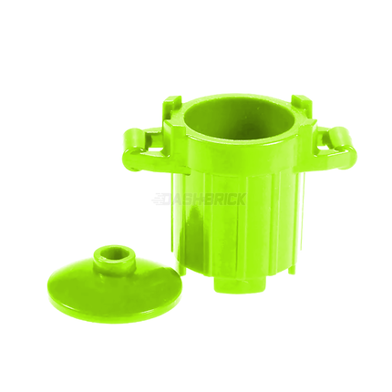 LEGO Container, Garbage Bin/Trash Can with Lid, Lime Green - City/Town/Street [92926]