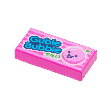 LEGO Minifigure Accessory - Bubble Gum Stick, 'Guble Bubble' (Tile) [3069bpb1063]