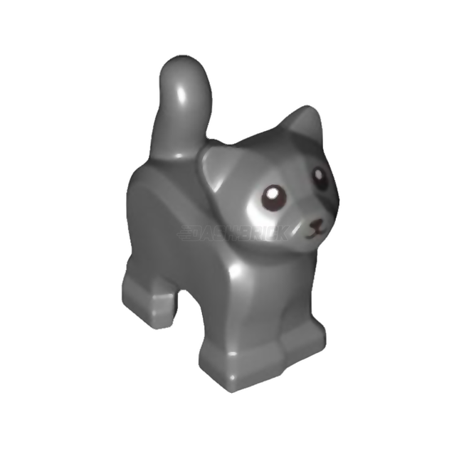 LEGO Minifigure Animal - Cat, Baby Kitten, Standing, Dark Grey [80686pb01]