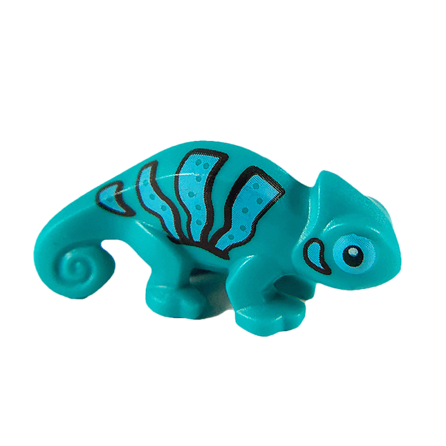 LEGO Minifigure Animal - Chameleon, Dark Turquoise [57763pb02]