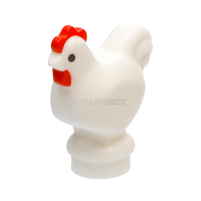 LEGO Minifigure Animal - Chicken, White with Print [95342pb01]