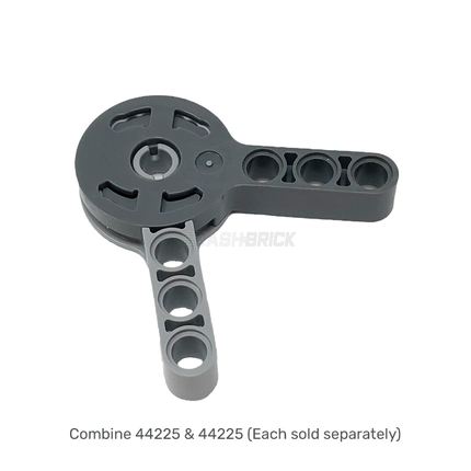 LEGO Technic, Rotation Joint Disk with Pin Hole and 3L Liftarm, Dark Grey [44224]