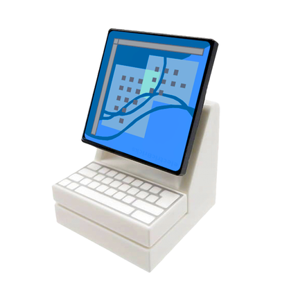 LEGO Computer 2, Desktop, Keyboard, Screen [MiniMOC]
