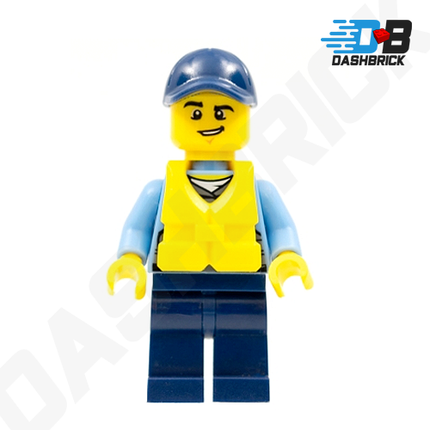 LEGO Minifigure -  Policeman, City Officer, Life Jacket, Crooked Smile [CITY]
