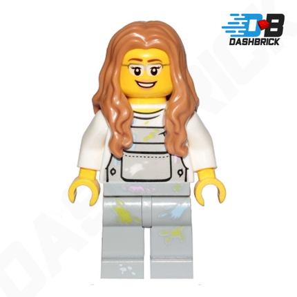 LEGO Minifigure - Face Painter, Female, Overalls, Paint Splashes [CITY]