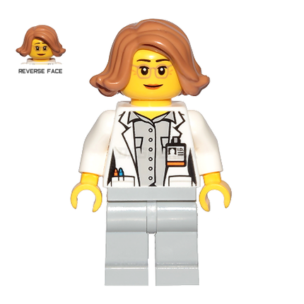 LEGO Minifigure - Doctor/Scientist - Woman, Glasses [CITY]