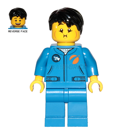 LEGO Minifigure - Astronaut - Male, Blue Training Jumpsuit, Black Hair [CITY]