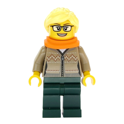 LEGO Minifigure - Hot Drinks Stand Clerk, Female, Scarf [CITY]