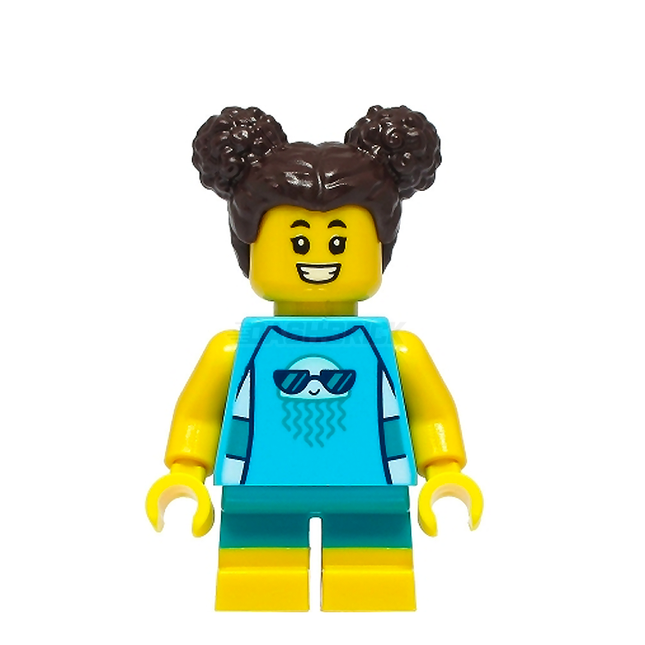 LEGO Minifigure - Child Girl - Sleeveless Jellyfish Shirt, Short Legs [CITY]