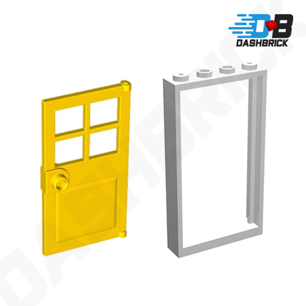 LEGO® Yellow Door & White Frame 1 x 4 x 6 [COMBO PACK]
