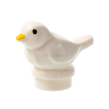 LEGO Minifigure Animal - Bird, Small, Black Eyes, Orange Beak, White [41835pb01]