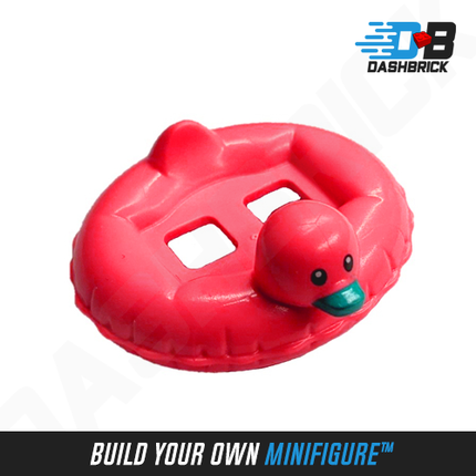 LEGO Minifigure, Swim Ring / Floatie Duck Inflatable, Coral [28421pb04]