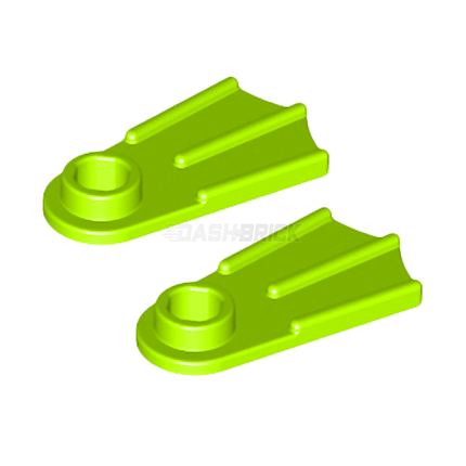 LEGO Minifigure Accessory - Flippers, Footgear, Set of 2, Lime [2599a]