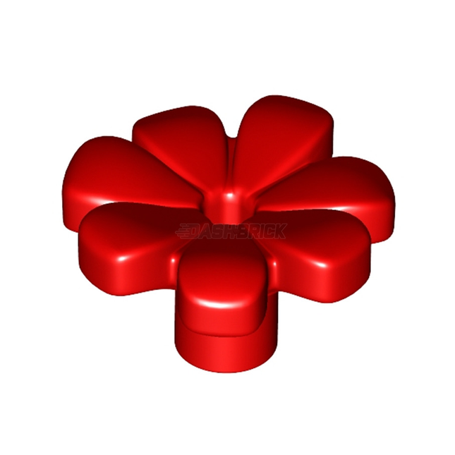 LEGO Plant, Flower with 7 Thick Petals and Pin, Red [32606]