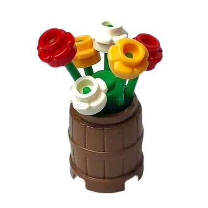 LEGO "Flower Barrel" Red/White/Yellow [MiniMOC]