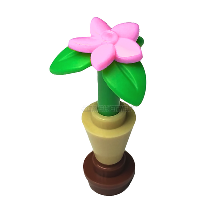 LEGO Pot Plant, Pink Flower [MiniMOC]