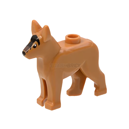 LEGO Minifigure Animal - Dog, German Shepard, Alsatian - Brown, Black print [92586pb01]
