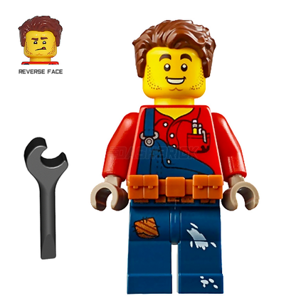 LEGO Minifigure - "Harl Hubbs" Handyman, Overalls, Utility Belt [CITY]