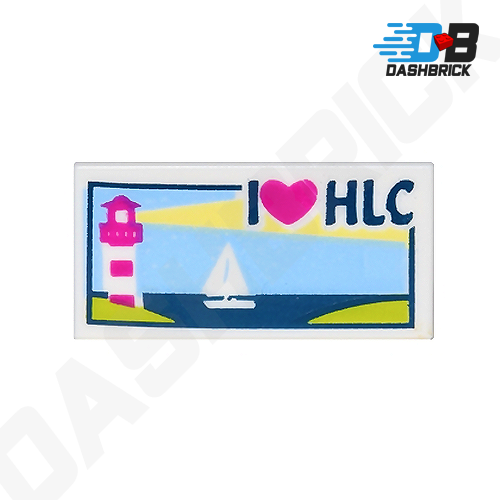 LEGO® Minifigures™ Accessory - Lighthouse, Sailboat Painting/Picture (1 x 2 Tile) [3069bpb0382]