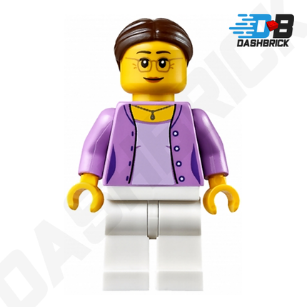 LEGO Minifigure - Grandma, Lavender Jacket, Hair in a Bun [CITY]