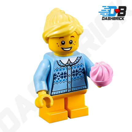 LEGO Minifigure - Girl, Fair Isle Sweater, Yellow Ponytail [CITY]