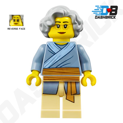 LEGO Minifigure - Grandmother/Grandma, Glasses, Grey Hair, [CITY]