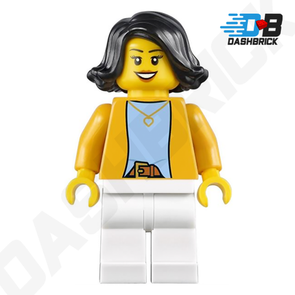 LEGO Minifigure - "Wendy" Woman, Jacket, Black Hair, White Pants [CITY]