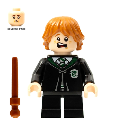 LEGO Minifigure - Ron Weasley, Slytherin Robe, Vincent Crabbe Transformation [HARRY POTTER]