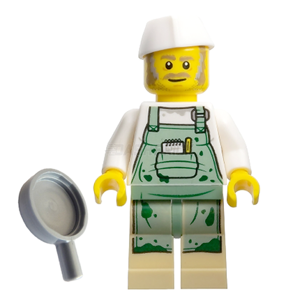 LEGO Minifigure - Chef Enzo, Cook, Overalls [HIDDEN SIDE]