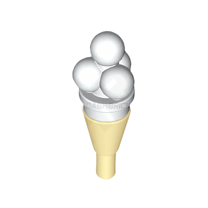 LEGO Minifigure Food - Ice-Cream Cone, White