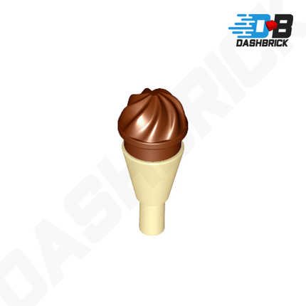 LEGO Minifigure Food - Ice-Cream Cone, Chocolate [15470 & 11610]