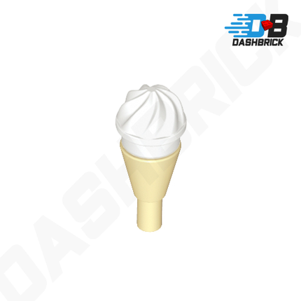 LEGO Minifigure Food - Ice-Cream Cone, Vanilla [15470 & 11610]