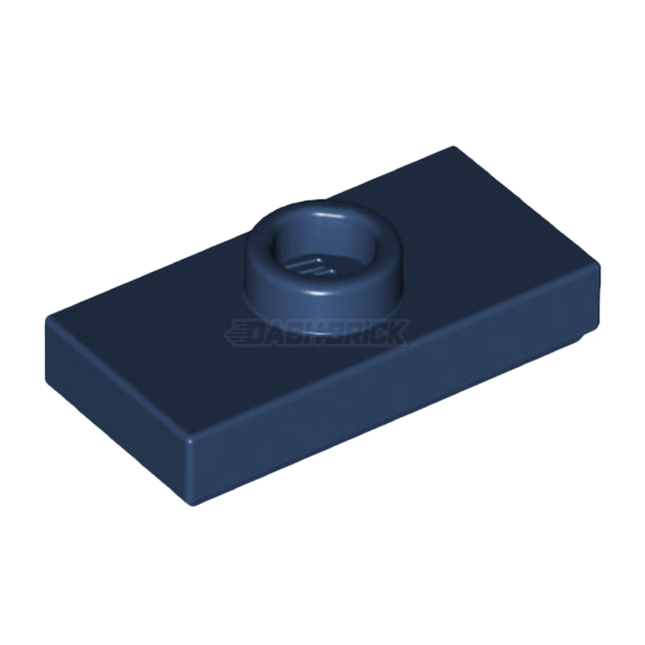LEGO Plate, Modified 1 x 2, 1 Stud with Groove, with Jumper, Dark Blue [15573] 6092588