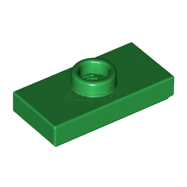 LEGO Plate, Modified 1 x 2, 1 Stud with Groove, with Jumper, Green [15573] 6092586