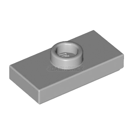 LEGO Plate, Modified 1 x 2, 1 Stud with Groove, with Jumper, Light Grey [15573] 6066097