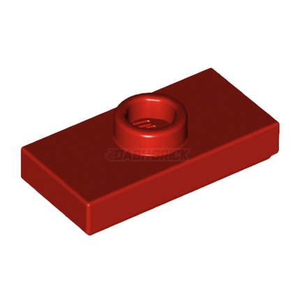 LEGO Plate, Modified 1 x 2, 1 Stud with Groove, with Jumper, Red [15573] 6092565
