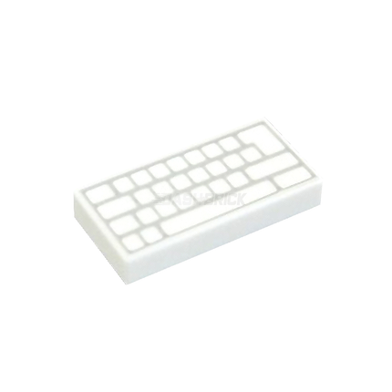 LEGO Minifigure Accessories - Computer Keyboard, White [3069bpb0856]