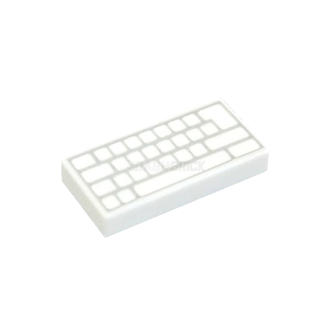 LEGO Minifigure Accessory - Computer Keyboard, White [3069bpb0856]