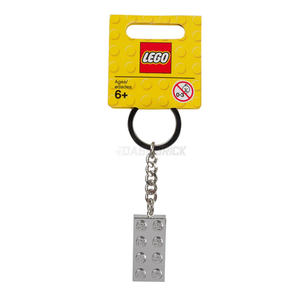 LEGO® Chrome Silver 2x4 Key Chain [851406]