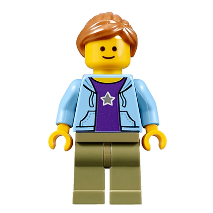LEGO Minifigure - "LEGO Fan", Star Shirt, Classic Face [CITY]