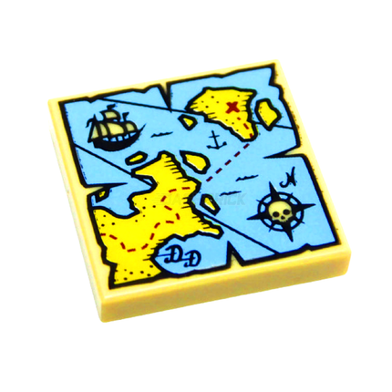 LEGO Minifigure Accessory - Treasure Map, 2 x 2 Tile [3068bpb0929]