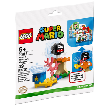 LEGO Super Mario Fuzzy & Mushroom Platform, Expansion Set Polybag [30389]