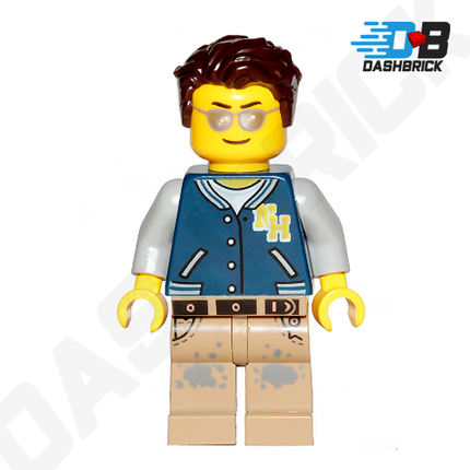 LEGO Minifigure - Male Driver, Blue Jacket, Glasses [CITY]