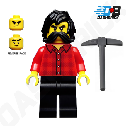 LEGO Minifigure - Avatar Cole, Black Hair, Beard [NINJAGO]