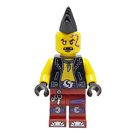 LEGO Minifigure - "Eyezor", Mohawk, Snake Tattoo, Black Vest [NINJAGO]