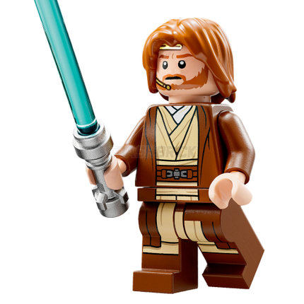 LEGO Minifigure - Obi-Wan Kenobi - Robe, Tousled Hair with Center Part [STAR WARS]