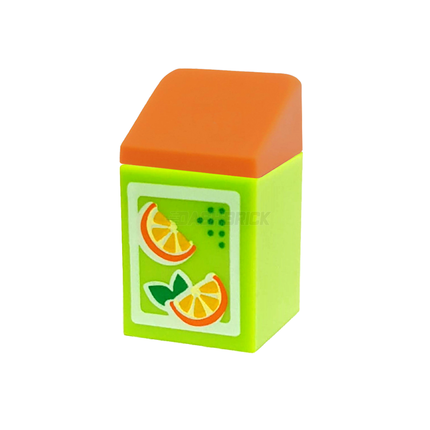 LEGO Minifigure Accessory - Orange Juice Carton, Lime [3005pb017]