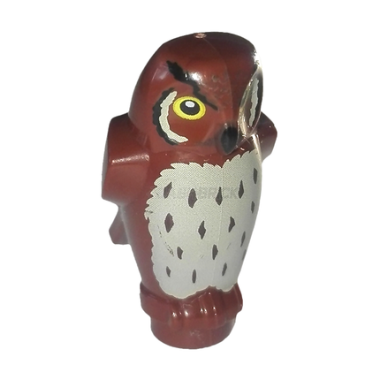 LEGO Minifigure Animal - Owl, Closed Wings, Reddish Brown [92084pb01]