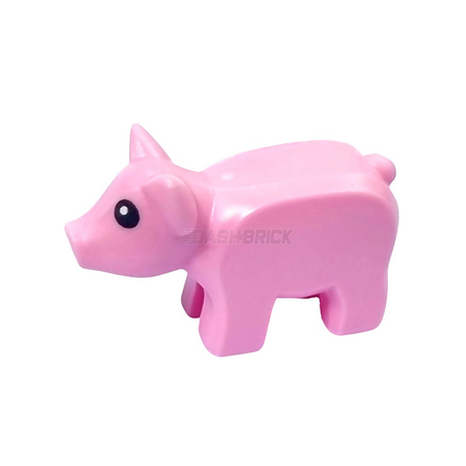 LEGO Minifigure Animal - Pig, Small, Piglet, Pink with Print [1410pb01]