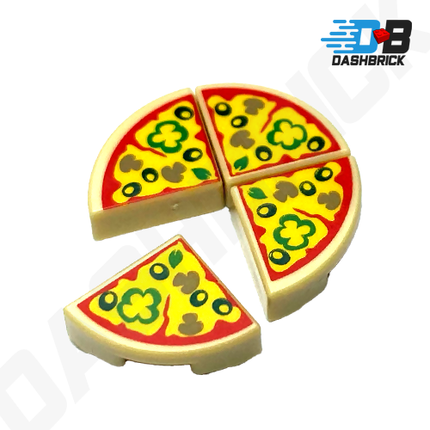 LEGO Minifigure Food - Sliced Pizza (1 x 1 Corner Tile) [25269pb003]